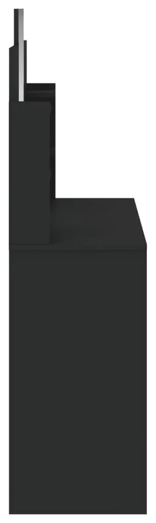 Μπουντουάρ με Καθρέφτη Μαύρο 96 x 39 x 142 εκ. - Μαύρο