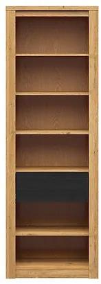 Βιβλιοθήκη Boston DB108, Με συρτάρια, Ανοιχτό, Πλαστικοποιημένη μοριοσανίδα, Αριθμός συρταριών: 1, 199x68x42cm, 54 kg, Μαύρο δρυς, Δρυς | Epipla1.gr