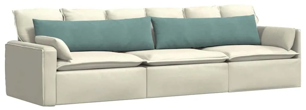 vidaXL Μαξιλάρι Καναπέ 2 pcs Θαλασσί 145 x 40 εκ. Υφασμάτινο Κορντουρά