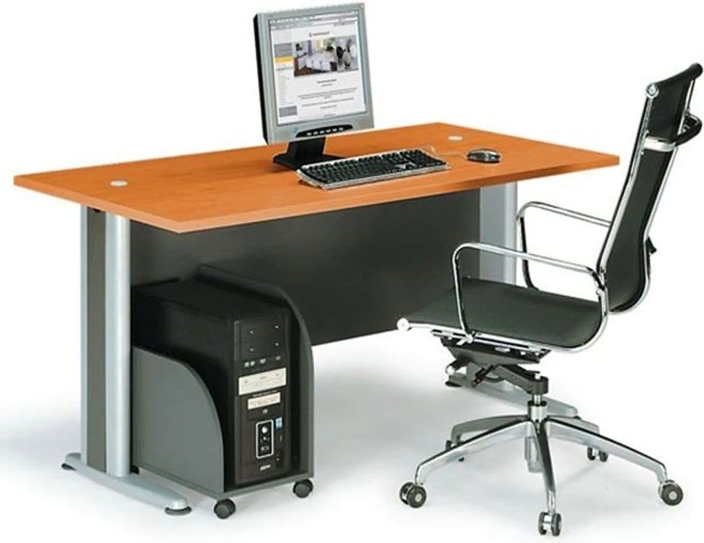 Γραφείο Basic ΕΟ997,1 Dark Grey/Cherry 150x80cm