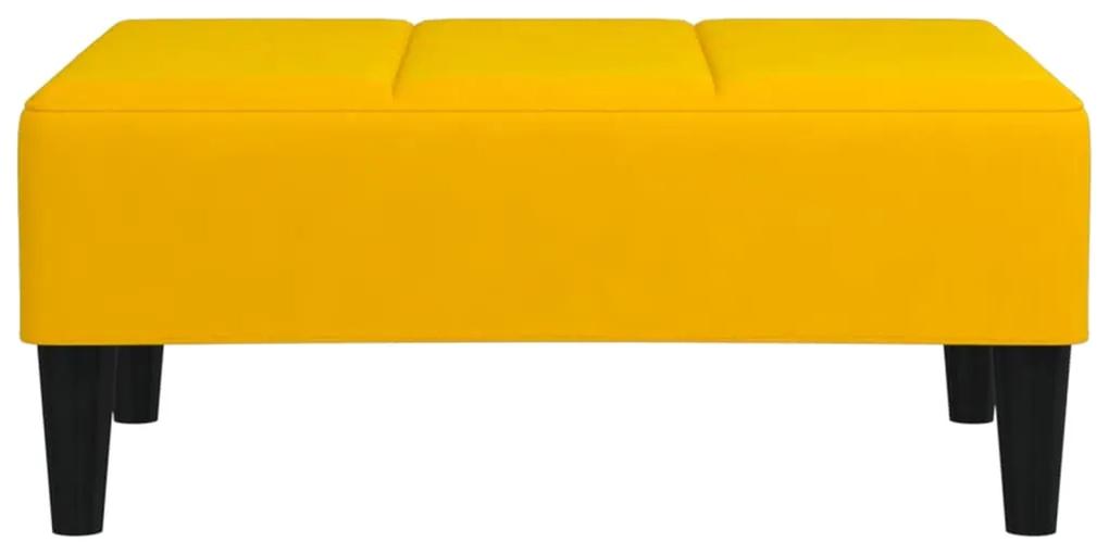 vidaXL Υποπόδιο Κίτρινο 78 x 56 x 32 εκ. Βελούδινο