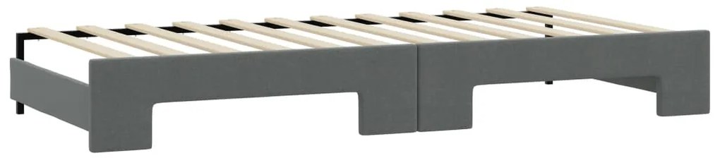 vidaXL Καναπές Κρεβάτι Συρόμενος Σκ. Γκρι 80x200 εκ. Ύφασμα &amp; Συρτάρια