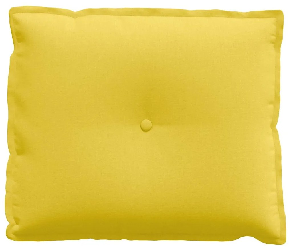 vidaXL Μαξιλάρι Πλάτης Απαλό Κίτρινο 60 x 19 x 50 εκ ύφασμα