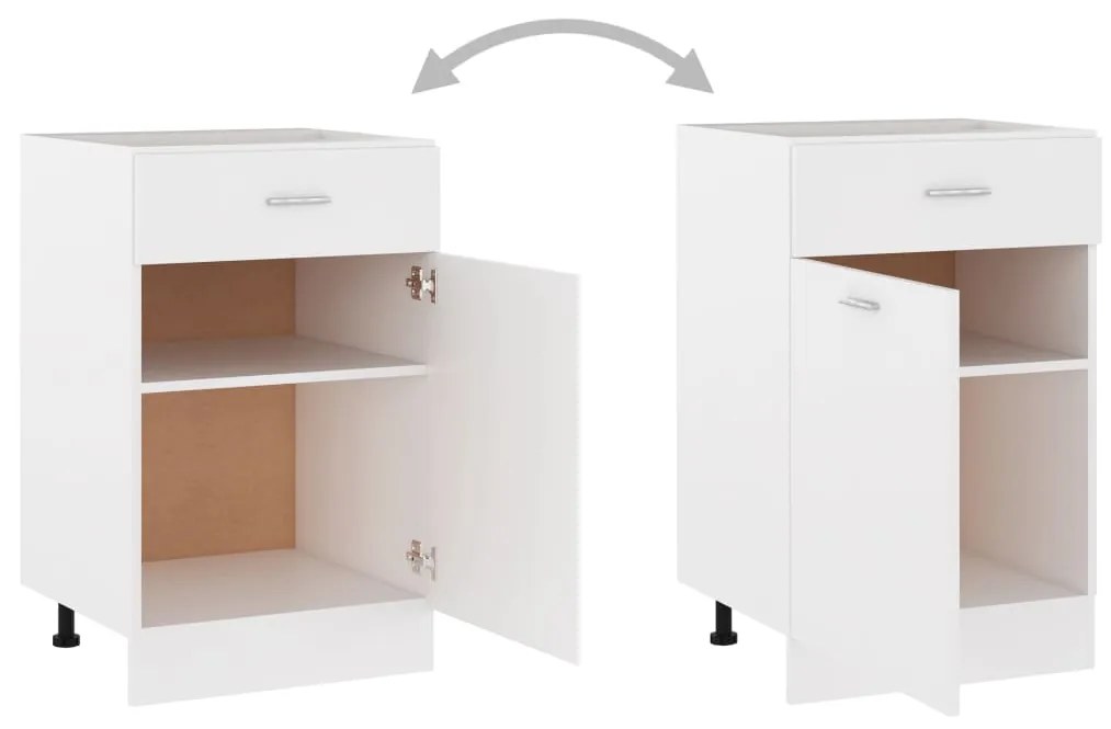 vidaXL Ντουλάπι με Συρτάρια "Lyon" Λευκό 50x46x81,5 εκ. από Τεχνητό Ξύλο