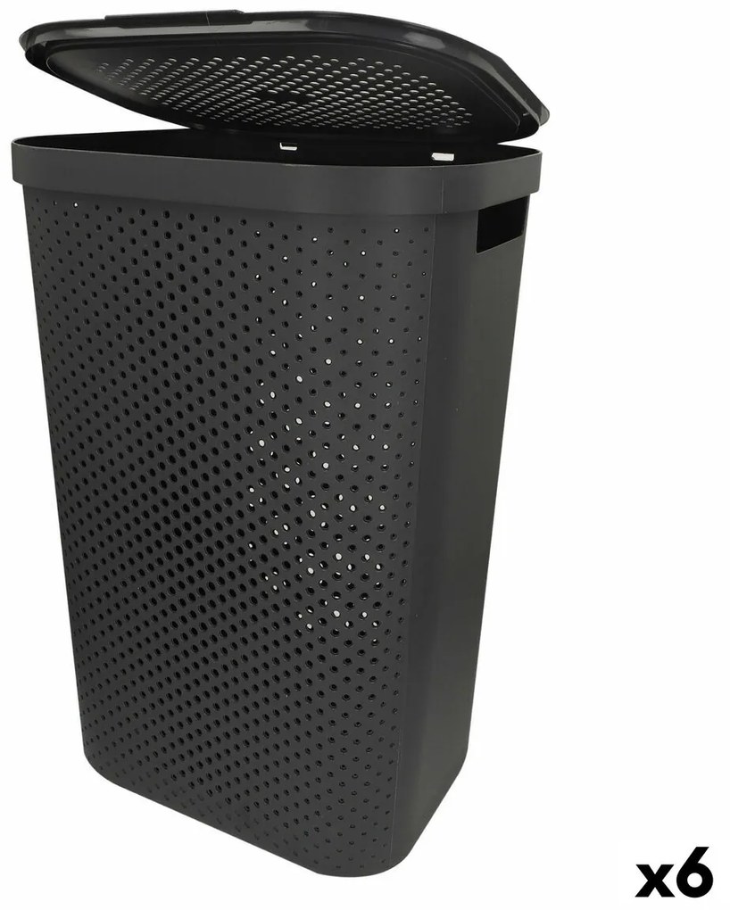 Καλάθι για τα Βρώμικα Ρούχα Curver INFINITY Γκρι Πλαστική ύλη 60 L 44 x 60 x 35 cm (x6)