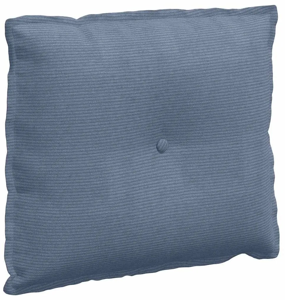 vidaXL Μαξιλάρι Πλάτης Μπλε 60 x 50 cm Υφασμάτινο Κορντουρά