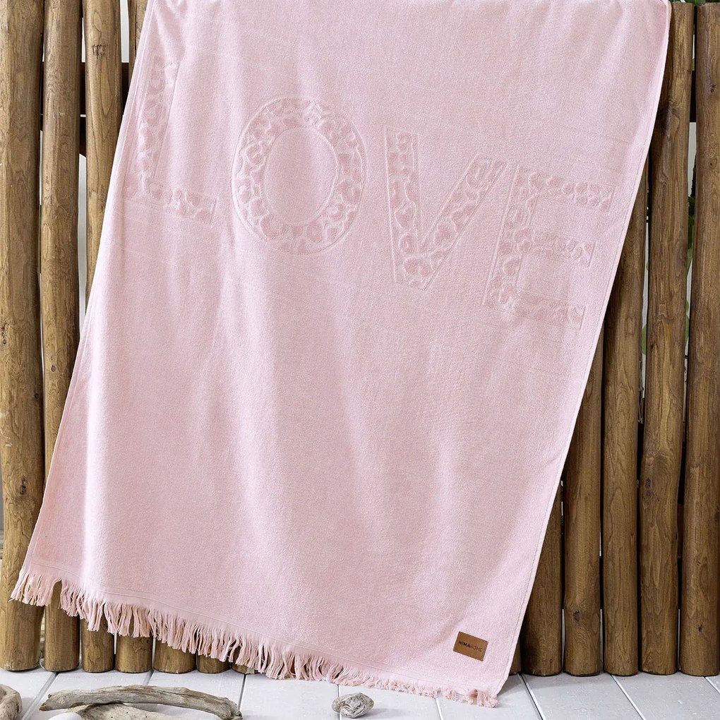 Πετσέτα Θαλάσσης (90x160) Nima Salty Love Velour Jacquard
