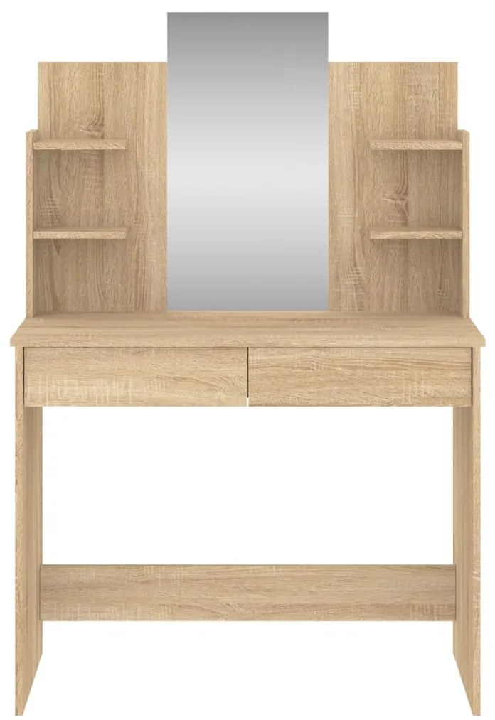 vidaXL Μπουντουάρ με Καθρέφτη Sonoma Δρυς 96 x 39 x 142 εκ.