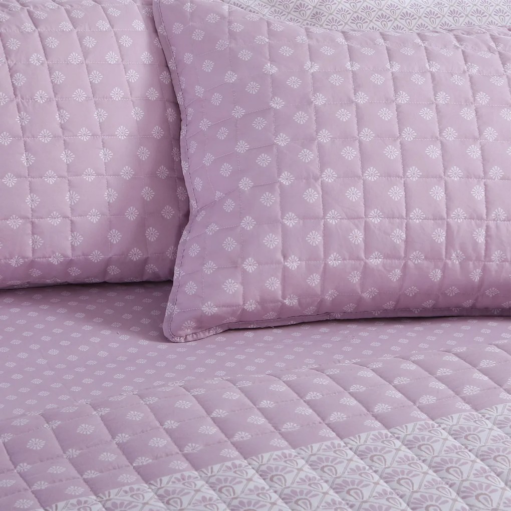 Ζεύγος Μαξιλαροθήκες Καπιτονέ (52x72) Nef-Nef Homeware Smart Keylan Mauve