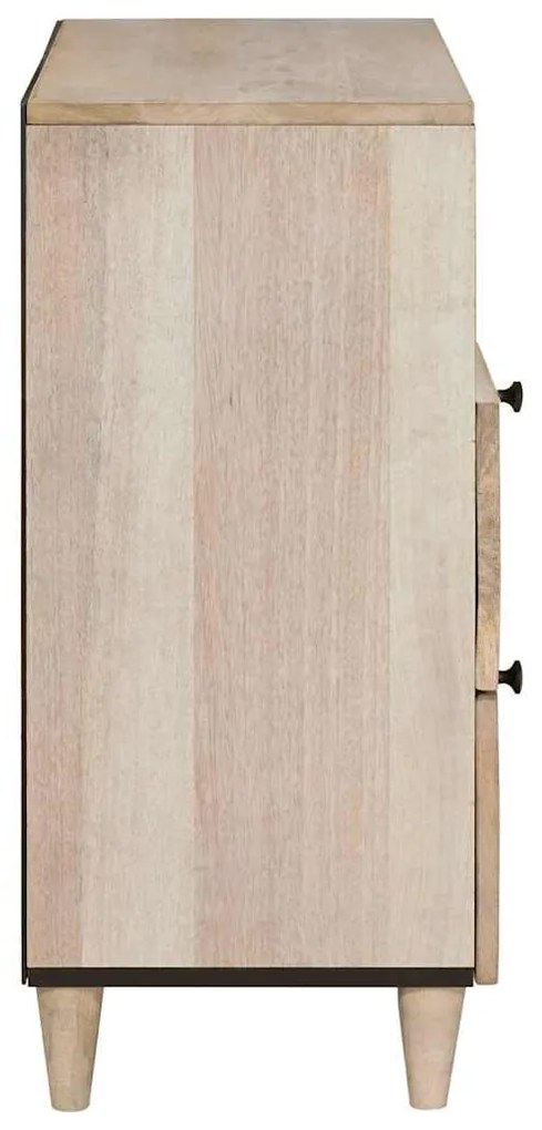 vidaXL Κομοδίνο με συρτάρι Μπεζ 50 x 33 x 60 εκ Μασίφ ξύλο μάνγκο