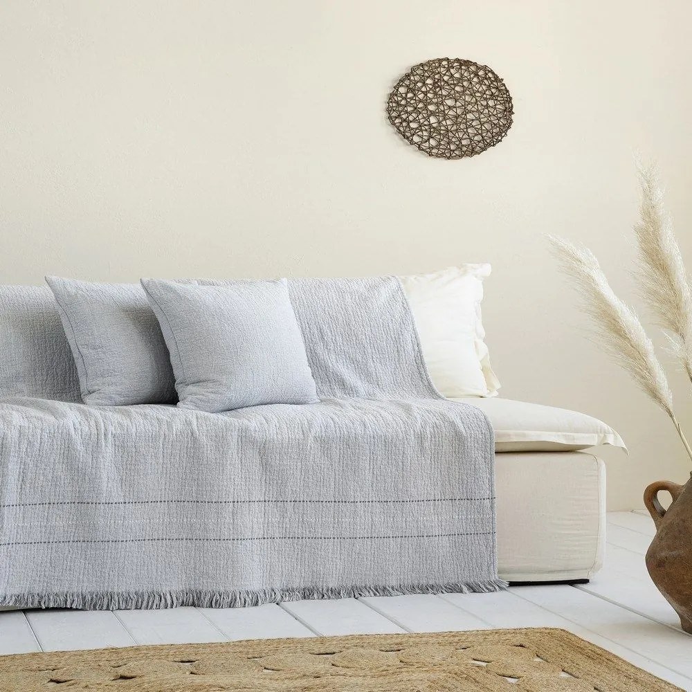 Ριχτάρι Azura Grey Nima Τριθέσιο 180x300cm Βαμβάκι-Πολυέστερ