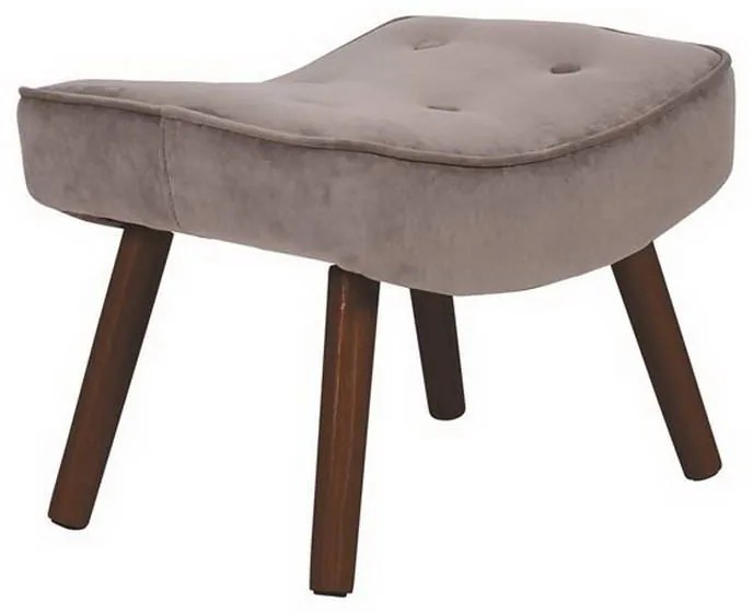 Σκαμπό - Υποπόδιο Alma Ε7141,81Κ 52x38x35cm Walnut-Brown Wood, Fabric