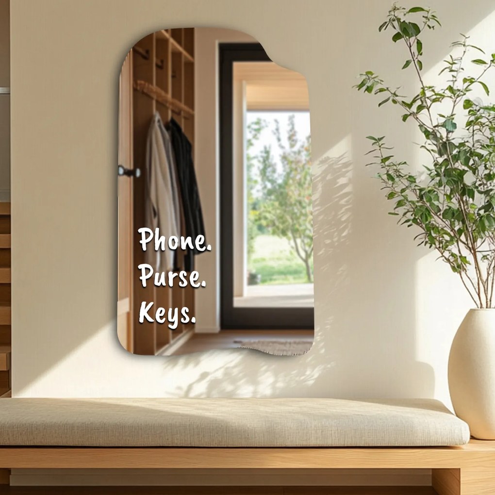 Αυτοκόλλητο για καθρέφτη S31 – Phone. Purse. Key.