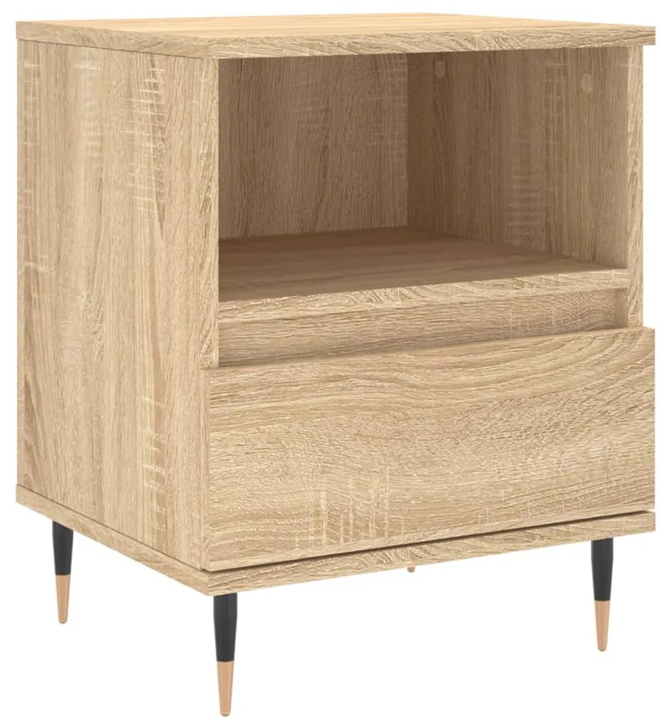 vidaXL Κομοδίνο Sonoma Δρυς 40 x 35 x 50 εκ. από Επεξεργ. Ξύλο