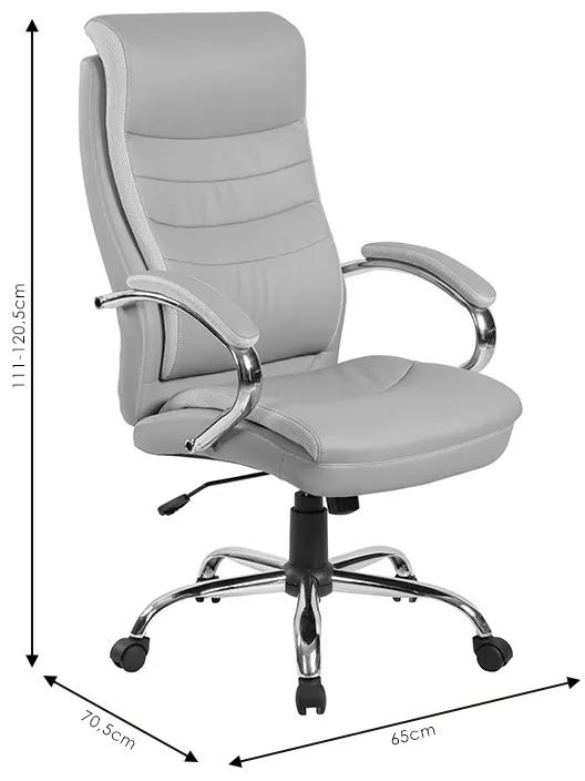 Καρέκλα γραφείου διευθυντή Beta pakoworld pu-mesh γκρι - Τεχνόδερμα - 256-000008