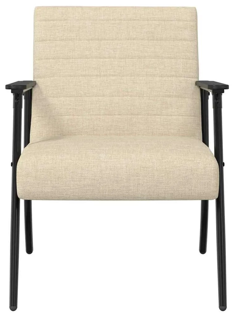 vidaXL Πολυθρόνα Κρεμ 59 x 75 x 78 εκ ύφασμα