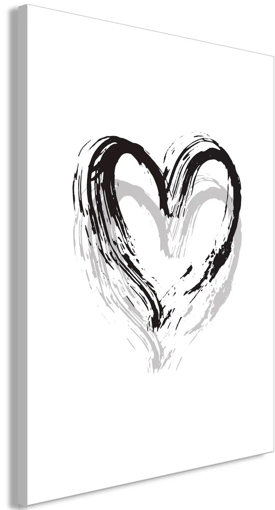 Πίνακας - Brush Heart (1 Part) Vertical - 60x90