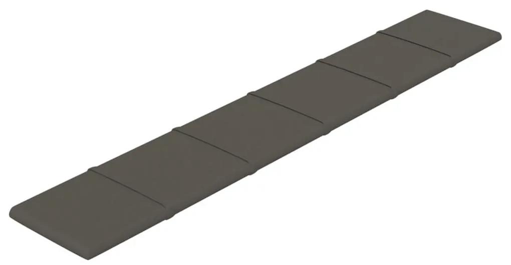 Πάνελ Τοίχου 12 τεμ. Σκούρο γκρι 90 x 15 εκ. 1,62 μ² Βελούδινα - Γκρι