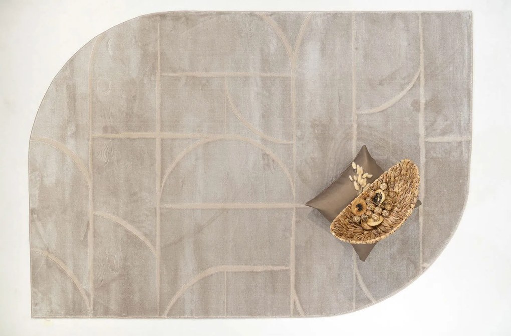 Χαλί ezzo Forma E460A1W BEIGE-133 x 190 εκ.