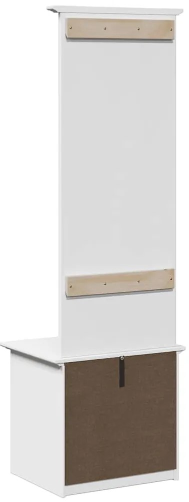 vidaXL Ντουλάπι διαδρόμου με γάντζους &quot;BODO&quot; Λευκό 50x40x157 cm