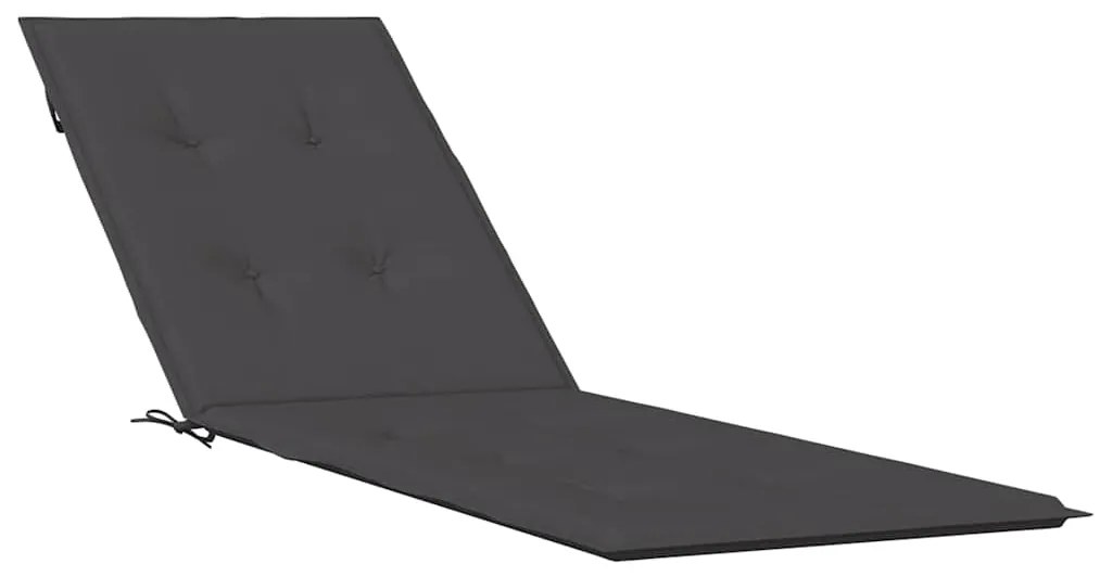 vidaXL Μαξιλάρι Σεζλόνγκ Ανθρακί (75+105) x 50 x 4 εκ. Υφασμάτινη