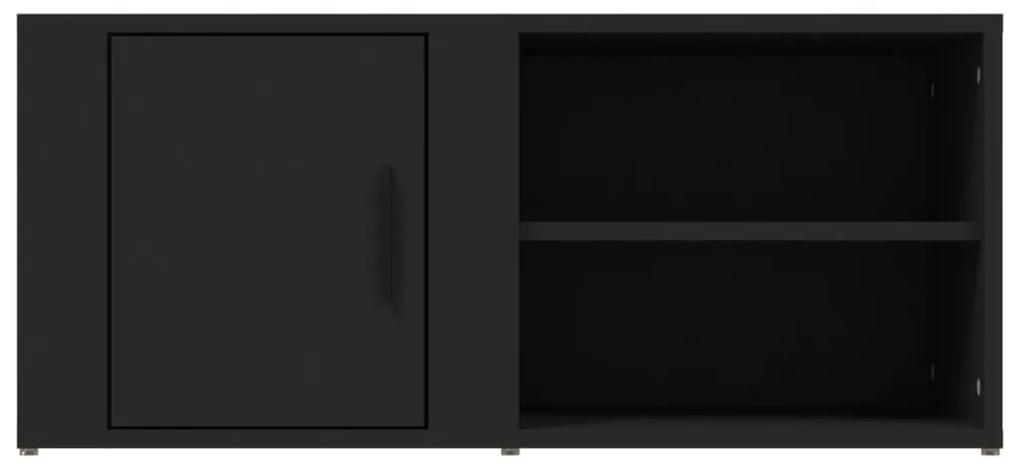 Έπιπλο Τηλεόρασης Μαύρο 80 x 31,5 x 36 εκ. Επεξεργασμένο Ξύλο - Μαύρο