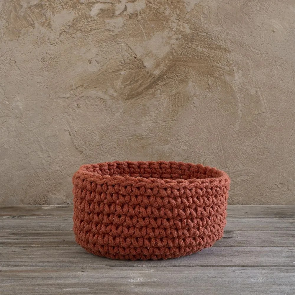 Καλάθι 23x14 Panier Deep Orange Nima Βαμβάκι-Πολυέστερ