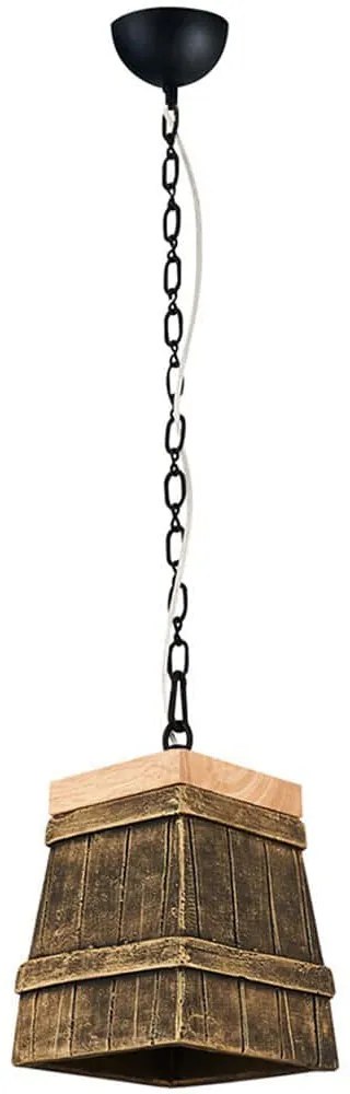 Φωτιστικό Οροφής 414LRC1520 14x14x120cm 1xE27 40W Antique Gold Opviq
