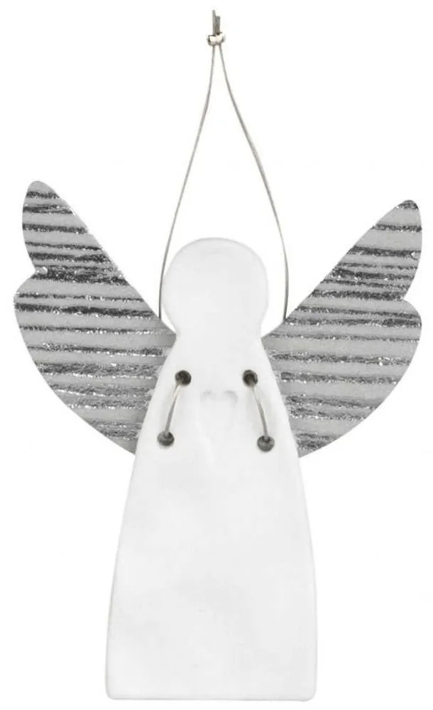 Στολίδι Χριστουγεννιάτικο Αγγελάκι Heart Stamped LBTRD0090222 5,5cm Multi Raeder