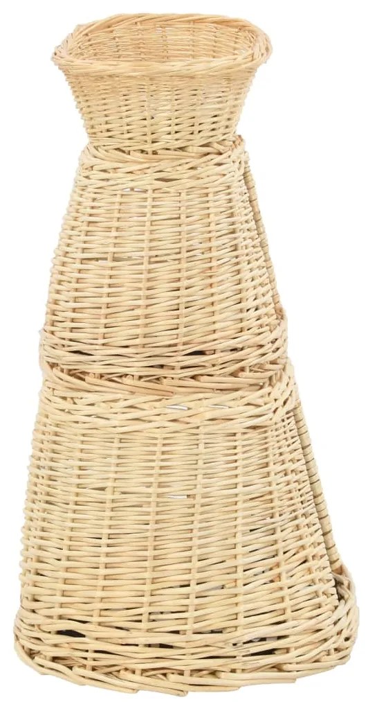 vidaXL Καλάθι Γάτας Σετ 3 τεμ. με Μαξιλάρια 47x34x60 εκ. Φυσική Ιτιά