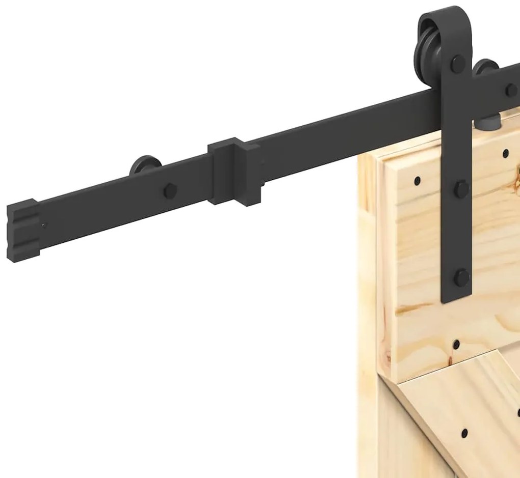 vidaXL Συρόμενη Μεσόπορτα με Μηχανισμό 85 x 210 εκ. Μασίφ Ξύλο Πεύκου