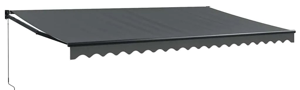 vidaXL Τέντα Πτυσσόμενη Ανθρακί 5 x 3 μ. Ύφασμα και Αλουμίνιο