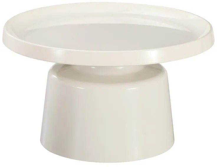 Τραπεζάκια σαλονιού Ginoze Inart σετ 2τεμ μέταλλο σε λευκή απόχρωση 70x70x38 εκ.