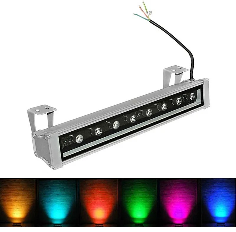 Adeleq Προβολέας LED Επιμήκης 0.5Μ 9W 230V 15ο Rgb Ip65 Ενσωματωμένος Controller Αλουμινίου 3-7915099