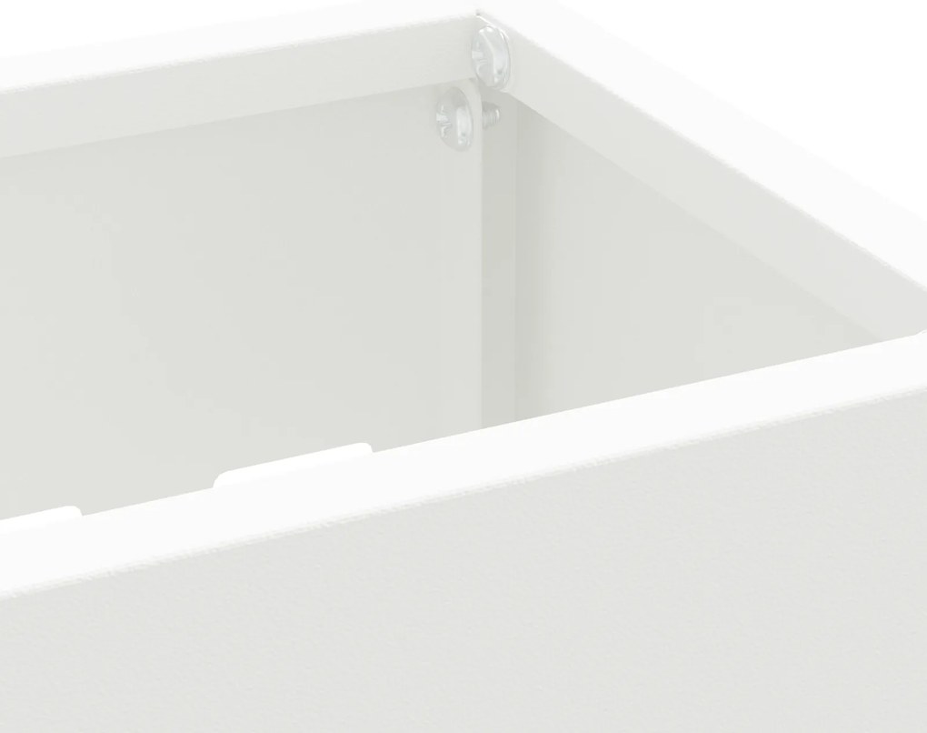 vidaXL Σχέδιο & βάση αποθήκευσης Lattice Λευκό 28 x 12 x 41 εκ Ατσάλι