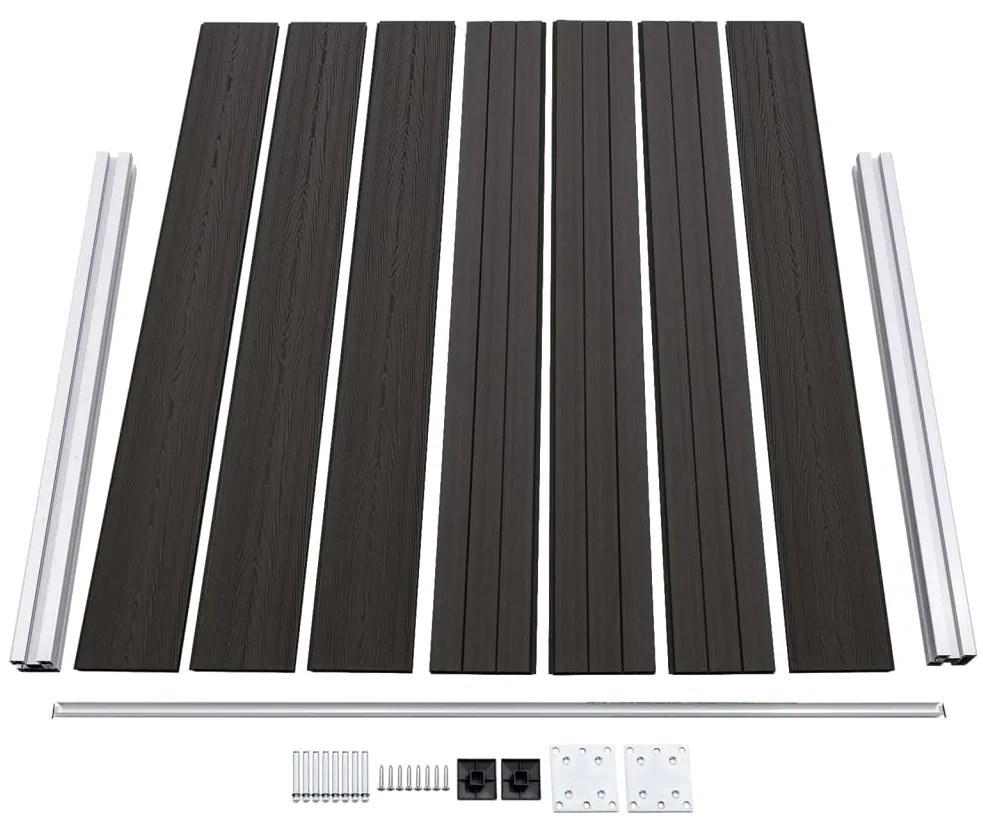 vidaXL Πάνελ Περίφραξης Γκρι 180 x 146 εκ. από WPC