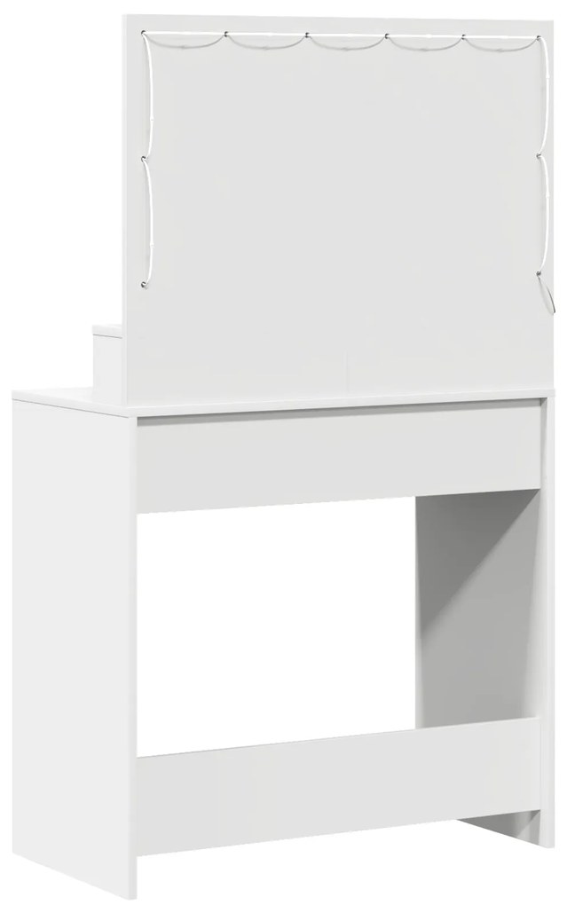 vidaXL Τραπέζι Μακιγιάζ Λευκό 79 x 41 x 135 cm Επεξεργασμένο ξύλο