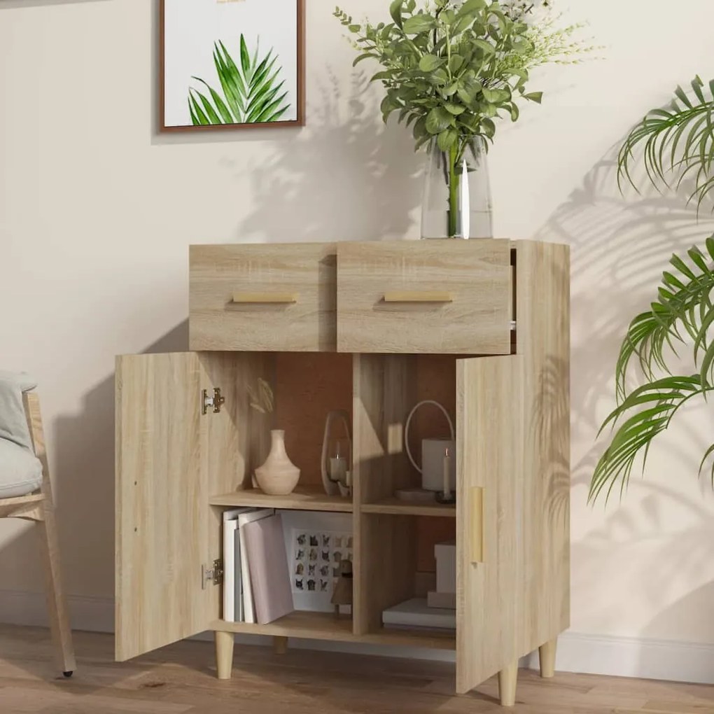 vidaXL Μπουφές Sonoma Δρυς 69,5 x 34 x 89 εκ. από Επεξεργασμένο Ξύλο