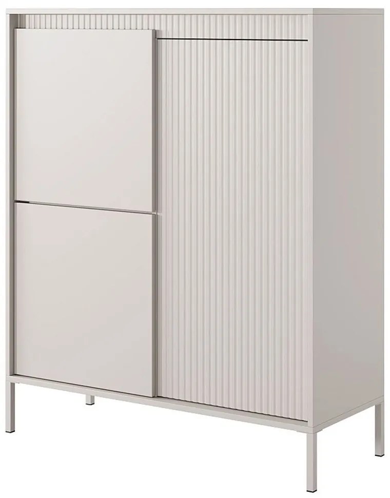 Μπουφές Senso 24_bz 104x124x40cm Beige Μελαμίνη,Μέταλλο