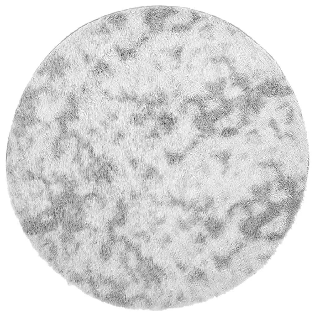 vidaXL Χαλί Shaggy με Ψηλό Πέλος NAVARRA Ασημί Γκρι 120x120 εκ.