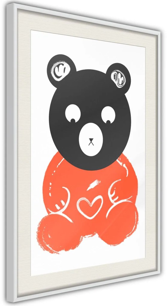 Αφίσα - Teddy Bear in Love - 20x30 - Χρυσό - Χωρίς πασπαρτού