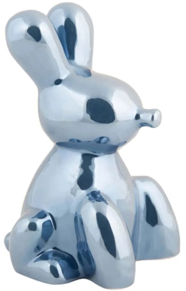 Διακοσμητικό Επιτραπέζιο Balloon Bunny PT4228DB 9x15cm Blue Present Time Κεραμικό