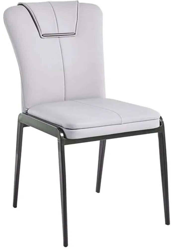 Καρέκλα Andria ΕΜ716,4 47x60x86cm Light Grey-Black Metal, Technoderma