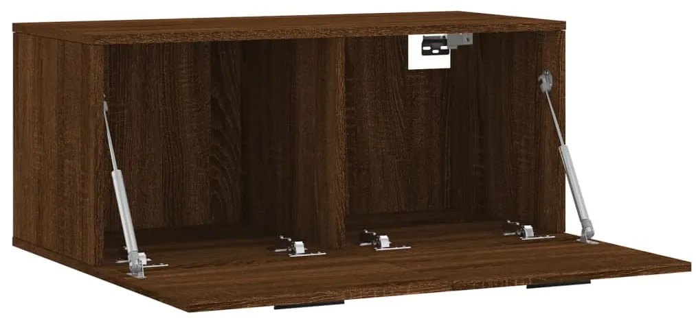 vidaXL Ντουλάπι Τοίχου Καφέ Δρυς 80x36,5x35 εκ. Επεξεργασμένο Ξύλο