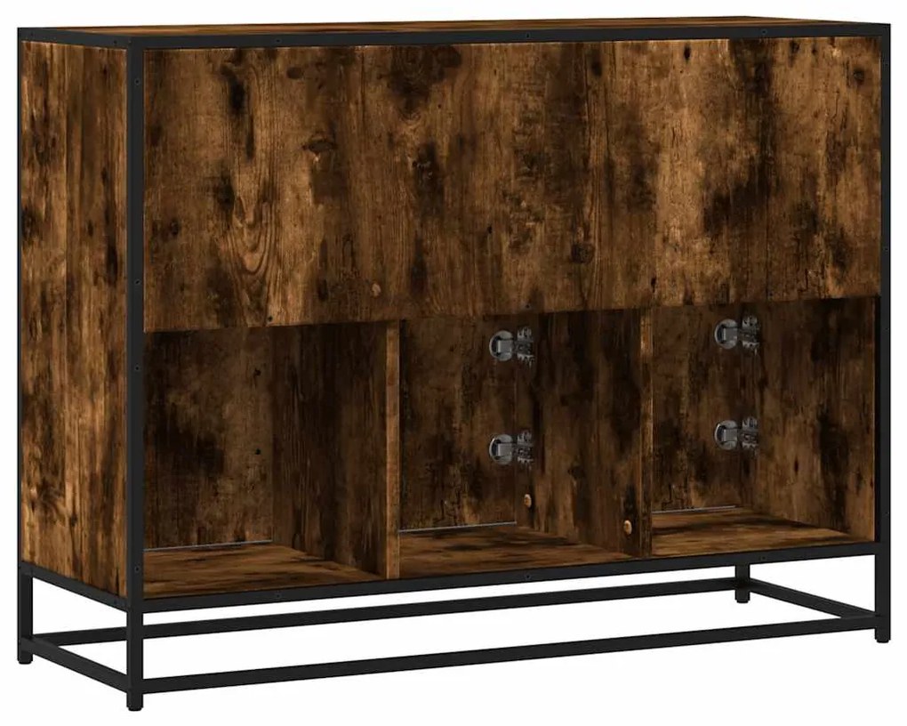 vidaXL Sideboard Καπνιστή δρυς 100x35x76 cm Κατασκευασμένο ξύλο