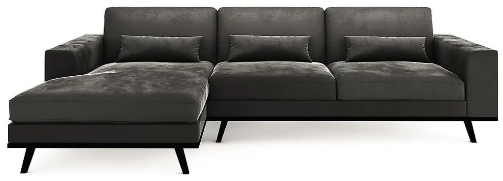 Γωνιακός Καναπές Seattle K102, Γκρι, 280x160x85cm