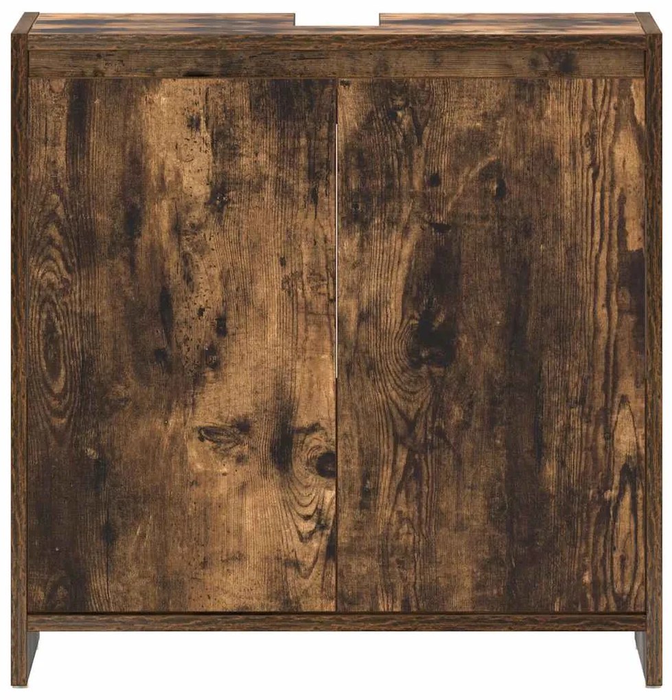 vidaXL Ντουλάπι Μπάνιου Καπνιστή Δρυς 60x33x61 εκ. Επεξεργασμένο Ξύλο