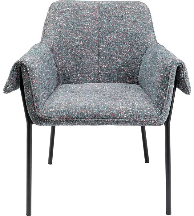 Καρέκλα Bess Με Μπράτσα Ύφασμα  Γκρι 70x62,5x84,5 εκ - Γκρι
