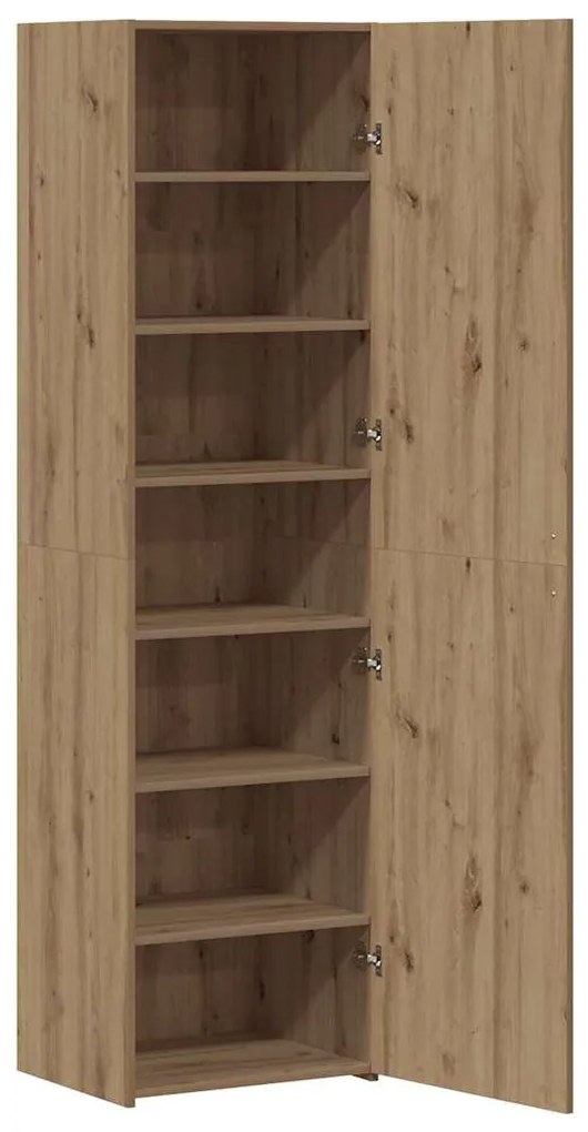 vidaXL Highboard από δρυ 50x42.5x185 εκ. Σχεδιασμένο ξύλο