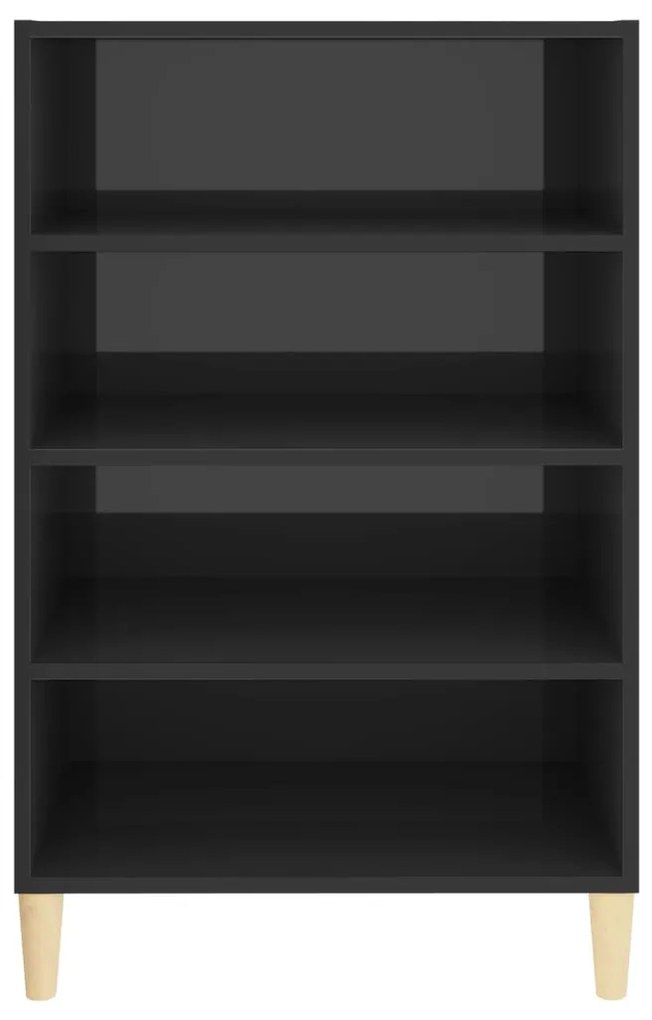 vidaXL Ραφιέρα Γυαλιστερή Γκρι 57 x 35 x 90 εκ. από Επεξ. Ξύλο